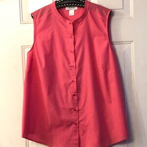CW Classics Sz 2X Women's Blouse Shirt Sleeveless Strawberry